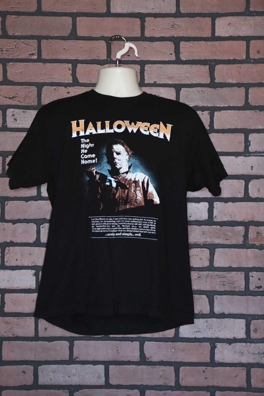 Men's Graphic T-shirt "Halloween. The Night He Came Home" | Black | New | Size L